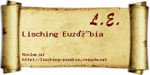 Lisching Euzébia névjegykártya